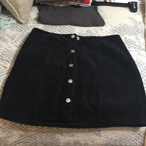 Forever21 black corduroy high waist skirt
